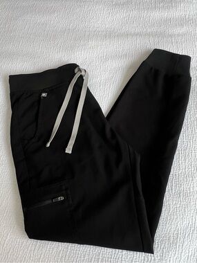 FIGS Zamora Jogger Scrub Pants Black Women’s Size S